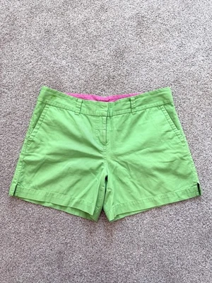 Pantalones Cortos Lilly Pulitzer Verde Claro Chino Tiro Medio Tropical 100% Algodón Talla 10 Foto 1 de 4