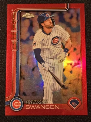 2025 Topps Chrome - Dansby Swanson #215 折射器 5/5。  最后一个做的。 — 第 1/4 张图片
