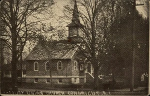 Carte postale Conimicut, RI Woodbury Union Church vers 1915 Rhode Island - Photo 1/2