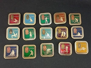 Soviet Vintage Badges Olympics 1980, 15 pcs.Olympics Moscow 80s, Symbols USSR - Picture 1 of 10