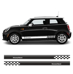 Seitenstreifen passt für Mini Cooper Wunschtext Aufkleber 185 x 11 cm - Bild 1 von 5