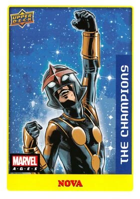 Marvel Ages 2021 (UD) LOW SERIES STICKER PARALLEL BASE Card #11 / NOVA - Image 1 of 2