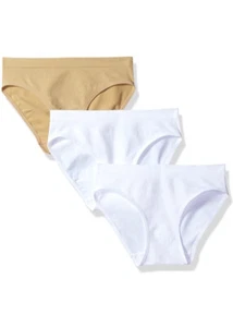 Maidenform Girl Girls Big Seamless Hipster Crystal Nude/White Size Medium - Picture 1 of 1