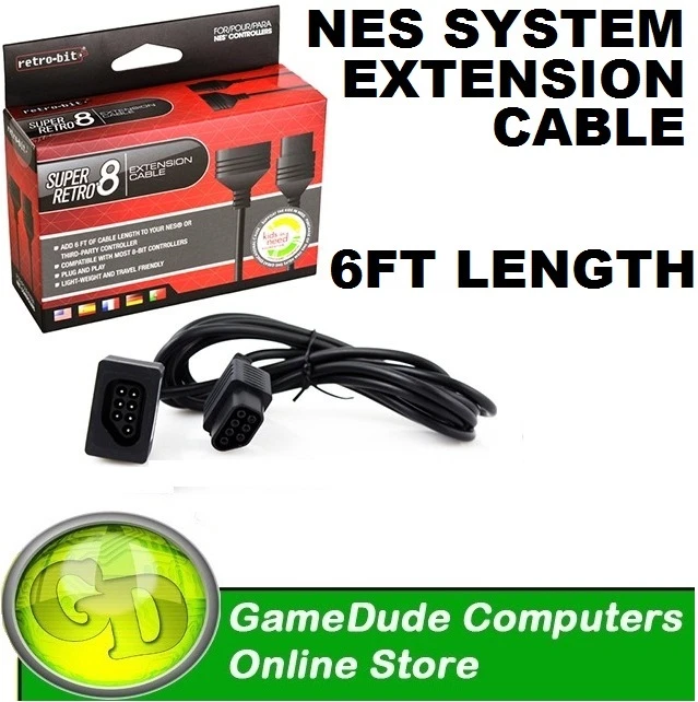 Retro-bit Super Retro8 NES Cable Extension Cable 6FT (812820016679) - [F03] - Image 1 of 1