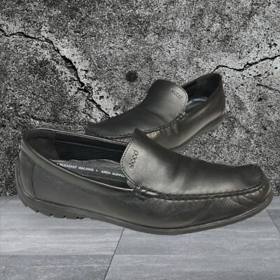 ECCO Black Slip On Driving Racing Loafers Casual Comfort Shoes US 11.5 EU 46 VGC - Image 1 of 4