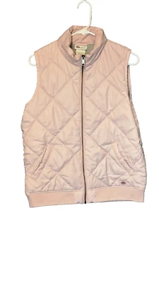 Женский пуховик Dickies средний розовый на молнии без рукавов - Изображение 1 из 4