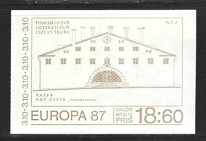 SWEDEN – 1987 – EUROPA HISTORIC BUILDINGS - Scott #1630a – COMPLETE BOOKLET - Picture 1 of 2