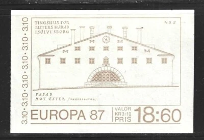 SWEDEN – 1987 – EUROPA HISTORIC BUILDINGS - Scott #1630a – COMPLETE BOOKLET - Image 1 of 2