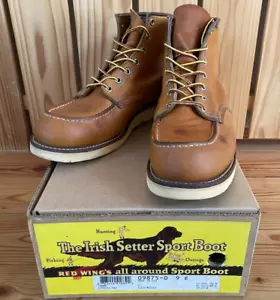 Red Wing Irish Setter 9875 Gold Russet Sequioa Lace-up Boots Size US9.0 - USED - Picture 1 of 11