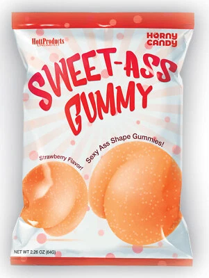HOTT PRODUCTS Sweet Ass Gummies Butt Shaped Strawberry Gummy Candy