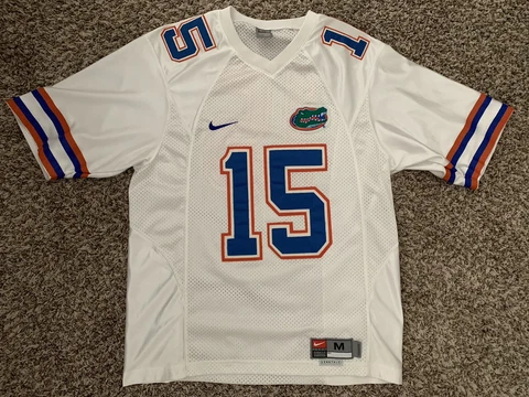 Florida Gators NCAA 2000s Nike White Jersey Tim Tebow Size Medium Cover