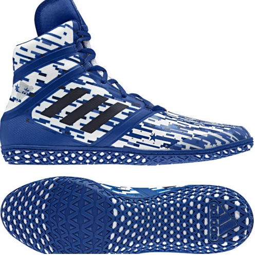 Adidas Impact Wrestling Shoes - Digital Print - Royal Blue