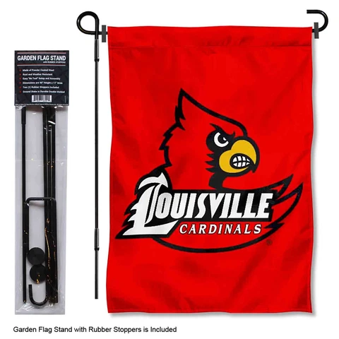 University of Louisville Red Garden Flag and Stand Pole Kit Cover