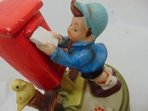 JUNGE POSTBRIEF AM BRIEFKASTEN, PREIS, JAPAN, SELTEN, Vintage, Spieluhr - Bild 1 von 12