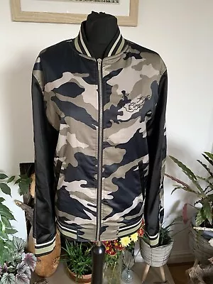 Zara Man Camo Satin Bomber Jacket Embroidered Coat Tiger Camouflage - Medium - Image 1 of 4