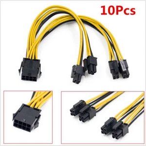 10Pcs CPU 8 Pin to Dual 8 Pin EPS 12V Motherboard Power Supply Cable Y-Splitter - Picture 1 of 8
