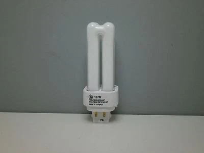 (2) GE 12877 F10DBX/830/4P SPX30 Compact Fluorescent Lamp Bulb 10W 3000K 4-Pin - Image 1 of 4