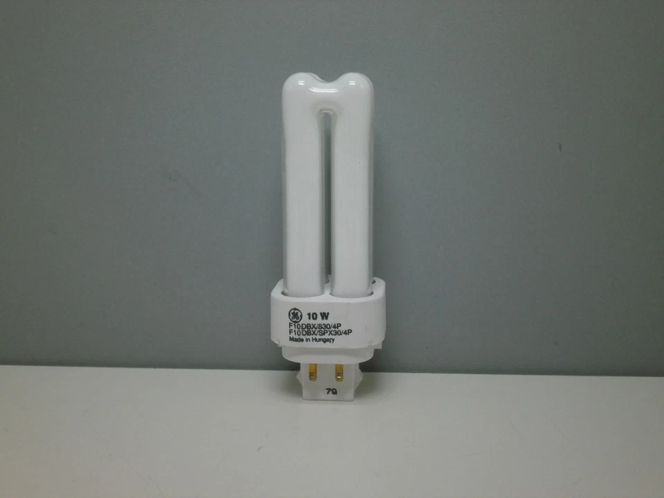 (2pack) GE 12877 F10DBX/830/4P SPX30 CFL  Fluorescent Lamp Bulb 10W 3000K 4-Pin - Image 1 of 4