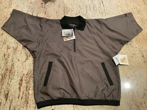 ROCHE REVERSIBLE 1/4 cremallera viento pulóver manga corta camisa de golf para hombre L LOGO - Imagen 1 de 8