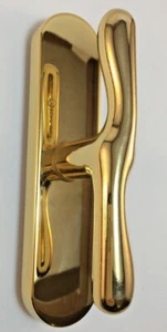 Maniglia cremonese per porta finestra infissi ottone oro dorato con fori - Foto 1 di 8