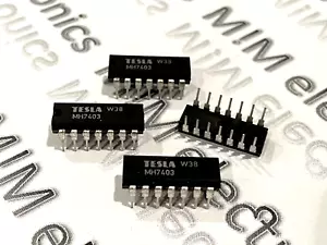 Puerta NAND 4 unidades MH7403 Tesla TTL IC cuádruple de 2 entradas DIP-14 ~ SN74S03N - Imagen 1 de 5