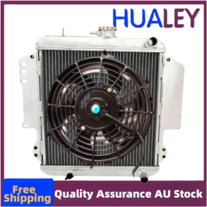 2Row Aluminum Radiator+Fan For 1986 1987 1988 Suzuki Samurai 1.3L I4 Manual - Picture 1 of 5