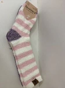 2 Pr Bearpaw Damas Zapatillas Calcetines Surtidos Rayas/Rosa Sólido Pasas Marfil - Imagen 1 de 5