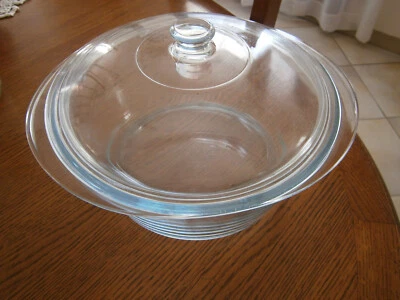 cocotte ronde en verre pyrex grande capacité - Photo 1/2