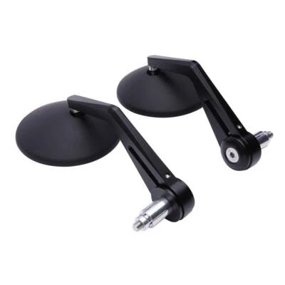For Triumph Honda Yamaha Ducati KT-M Black Motorcycle Round 7/8" Bar End Mirrors - Image 1 of 4