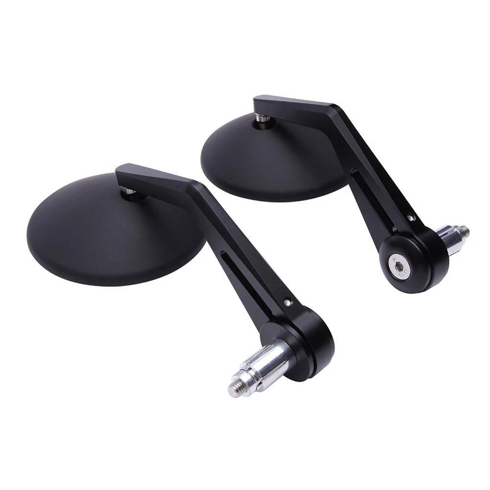 For Triumph Honda Yamaha Ducati KT-M Black Motorcycle Round 7/8" Bar End Mirrors - Image 1 of 4