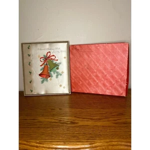 Vintage FROHE WEIHNACHTEN KARTE Schatz 1945 oversized gepolstert Rost Bastelbox - Bild 1 von 3