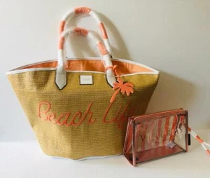 Victoria's Secret Beach Life Tote Bag + Bikini Bag LIMITED EDITION - Picture 1 of 10