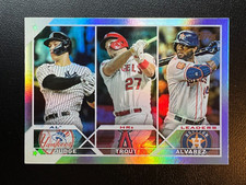 2023 Topps Series 1 AL HR Leaders Trout Judge Alvarez Rainbow Foil Parallel #246