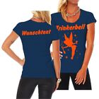 Frauen T-Shirt WUNSCHTEXT Trinkerbell NEONORANGE Mädels Party Sprüche XS - 5XL