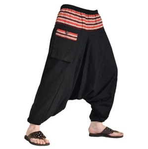 Confort Ethnique Sarouel " Madi " Avec Couleur Web-Einsatz Et Poche Latérale - Picture 1 of 6