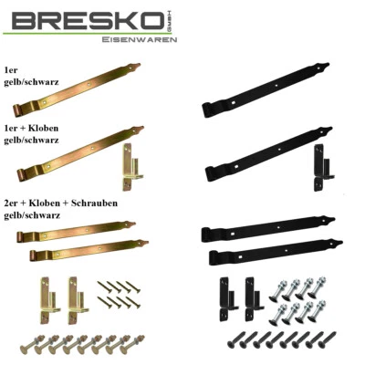 BRESKO Ladenband Torband Türband gekröpft Sets 300-800 mm gelb / schwarz
