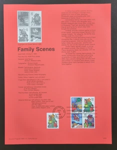 32c Christmas, Family Scenes 1996 SOUVENIR PAGE SCOTT # Various SP1222 - Picture 1 of 1