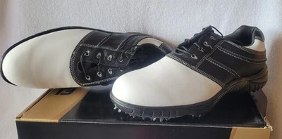 Zapatos de golf FootJoy Contour Series para hombre blancos/negros talla 8,5 M Foto 1 de 4