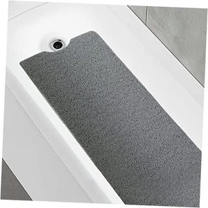 Bathtub Mat Non Slip Shower Soft PVC Loofah Bath Tub Mats for 16" * 40" Grey - Picture 1 of 8