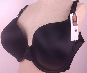 Secret Treasures RN 52469 Black Back Smoothing T Shirt Bra Size 38 DDD - New - Picture 1 of 16
