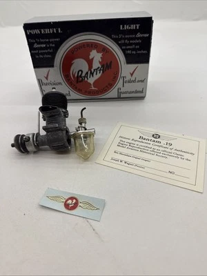 Vintage 1946 Bantam .19 Spark Ignition Model Airplane Engine With Repo Box - Image 1 of 4