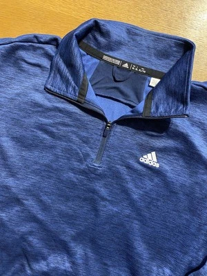 Adidas Climalite 1/4 Zip Blue Pullover Athletic Jacket  Men’s Size XL Golf NEW - Image 1 of 4