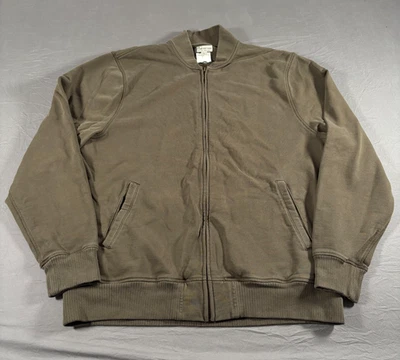 Куртка-бомбер J.CREW мужская размер XL серая трикотажные товары реглан рукав карманы на молнии - Изображение 1 из 4