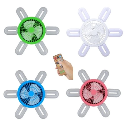 Ceiling Fan LED Ceiling Garage Light Workshop Lighting Plastic Texture Fan Light - Image 1 of 4