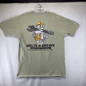 Vans Bots & Brews Skull Beer Grafik T-Shirt Herren Medium Khaki Kurzarm - Bild 1 von 19