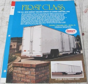 The all New Dorsey Golden Series 83 Cargo Control Van Sales Brochure - Picture 1 of 4