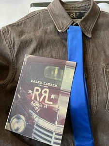 RRL Ralph Lauren Denim Shirt_Rare Unique Brown Denim Long Sleeve Men_Small - Picture 1 of 10