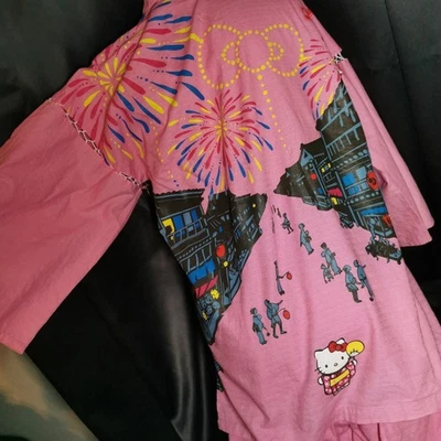 Hello Kitty Pink Jinbei Size Small 2000s Sanrio Japan Festival Yukata Cosplay - Image 1 of 4