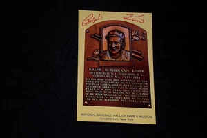 TARJETA POSTAL AMARILLA AUTOGRAFIADA FIRMADA POR RALPH KINER DEL SALÓN DE LA FAMA - Imagen 1 de 1