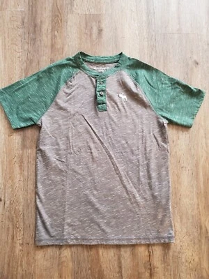 Abercrombie детский размер 11-12 серый темно-зеленый логотип рубашка отличном кораблях $0 - Изображение 1 из 4